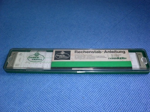 Rechenschieber Faber Castell  Novo Duplex  2/83N  mit Anleitung und Etui