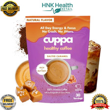 Cuppa Salted Caramel Mushroom Coffee with Adaptogens & Superfoods - 30 Servings