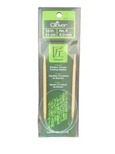 Clover Takumi Bamboo Circular Knitting Needles 16" No. 6/4.0mm