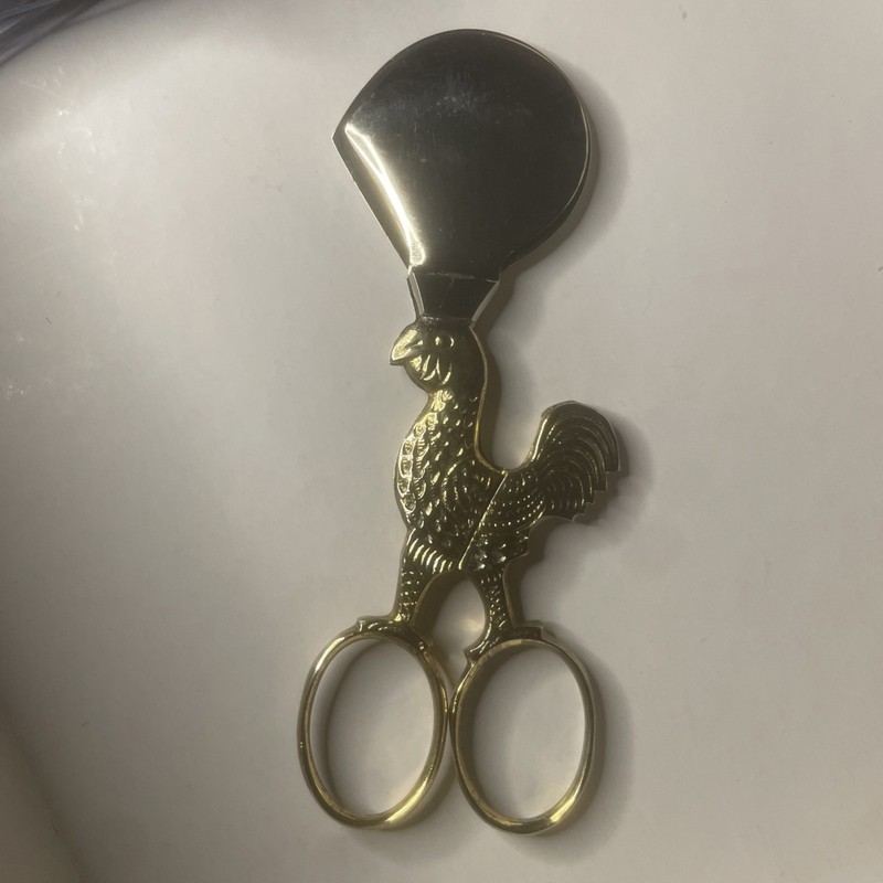 Vintage German Egg Cutter Featuring A Gold Toned Rooster Made In Germany