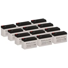 12 Volt 7.5 Amp F2 SigmasTek Rechargeable SLA AGM Battery Replacement Set of 12