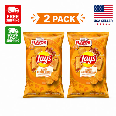 Lay s Bacon Grilled Cheese Flavored Potato Chips 7.75 oz No Artificial Flavors 2