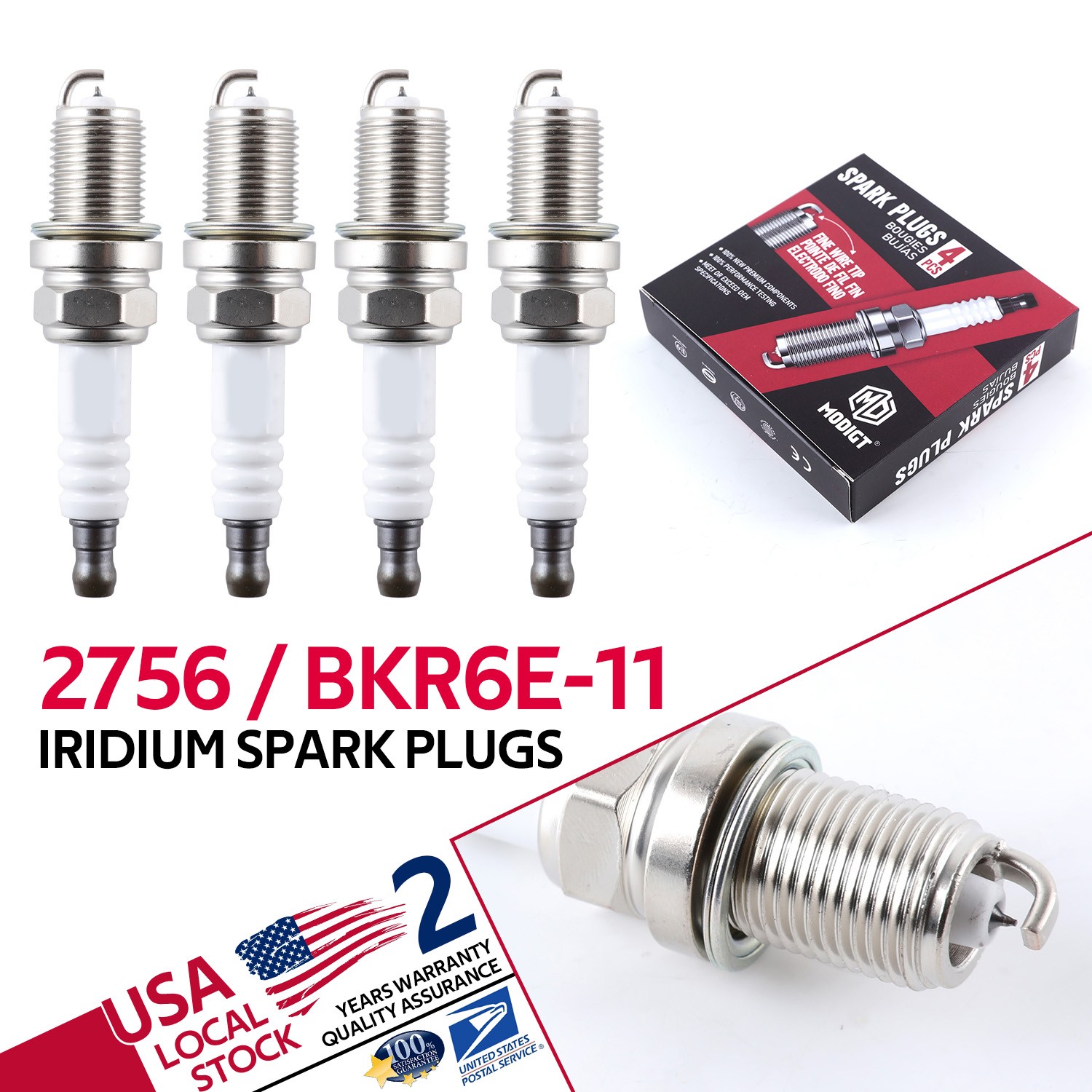 SET OF 4 FOR NGK 2756/BKR6E-11 Modigt PREMIUM SPARK PLUGS OEM QUALITY NEW