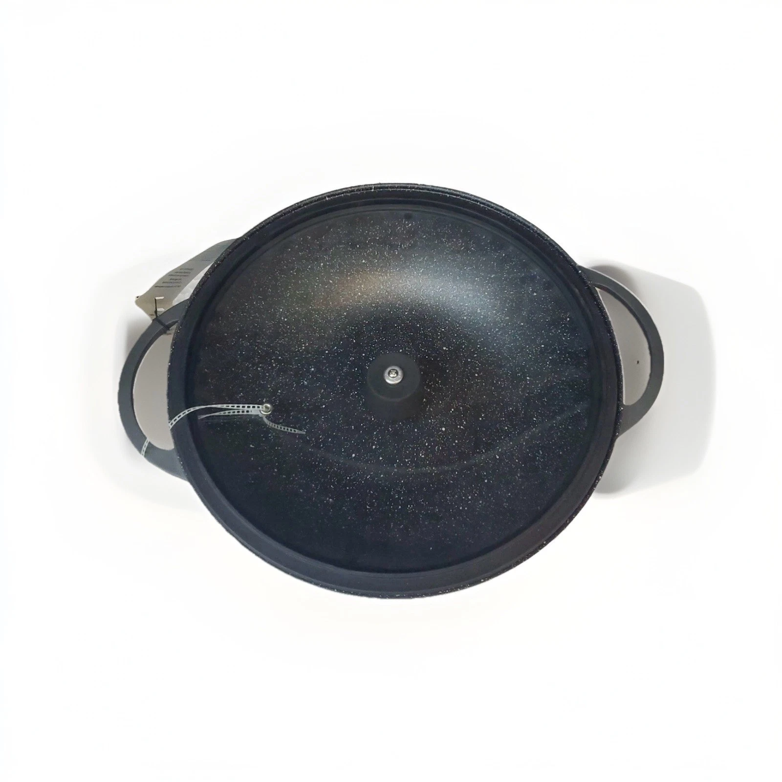 D&W Deane and White 12.5" Non-Stick Black Wok with Lid, Induction Safe