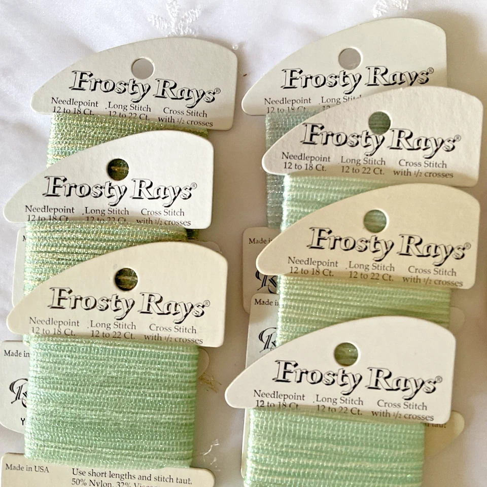 Rainbow Gallery Frosty Rays Thread Lot of 10 Spring Colors Peach and Greens New - Image 3 of 4