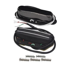 FLEOR Black Alnico 5 Hot Dual Rail&Single Coil Pickup TL Guitar Set N+B 12-13K