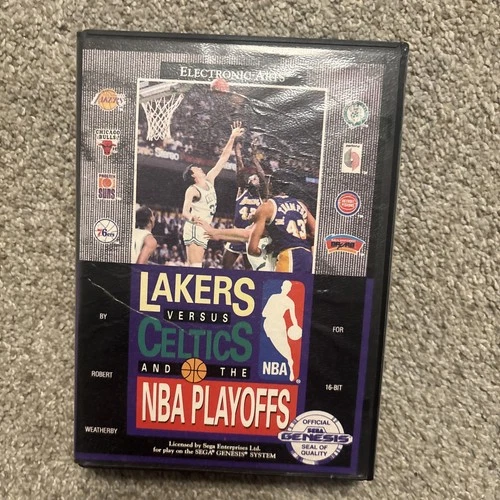 Vintage Lakers Versus Celtics And The NBA Playoffs Sega Genesis EA Video Game