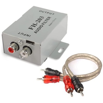 Car Audio Noise Isolator Filter 2 Channel RCA Ground Loop Suppressor Eliminator