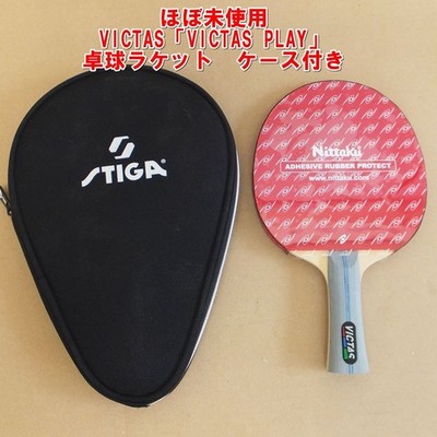 S162 [Almost unused] VICTAS ''VICTAS PLAY'' table tennis racket with case /10