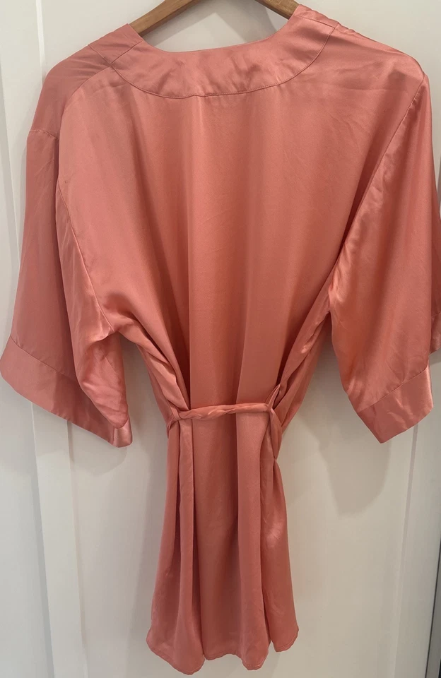 La Perla Studio 100% 桃色粉色丝绸长袍短款 S 码 — 第 2/4 张图片