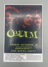 Cream Eric Clapton New Haven Tour 4" x 6&rdquo;Reprint Concert Mini Poster Postcard