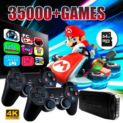 35000+ Retro Videospielkonsole 4K HD TV Spiel Stick mit.2 Wireless Controller DE
