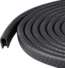 Rubber Edge Trim Guard 10Ft/3M, Adhesive Free Door Edge Protector, U Shape Edge