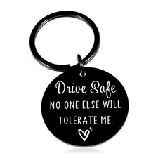 ACCOLIAMBER Gifts for Boyfriend from Girlfriend Drive Safe Keychain for Boyfr...