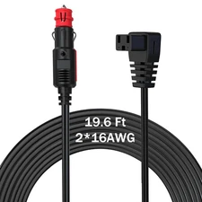 19.6 Ft (6M) DC Power Cord Cable 12V/24V for Car Refrigerator Fridge Compatib...