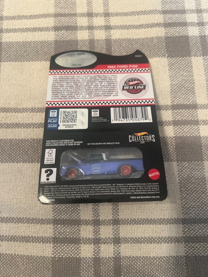 Hot Wheels RLC Exclusive Blue 1962 FORD F100 - 7964/30000 - SHIPS FREE - Image 3 of 4