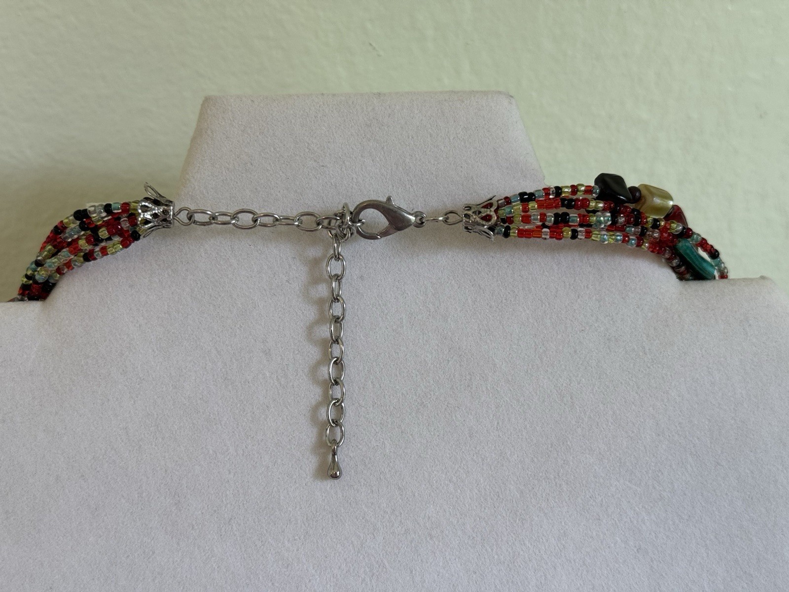 Multistrand Colorful Beaded Statement Necklace Je… - image 6