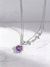 Gargantilla colgante cruz estrella Y2K mujer punk cristal brillante joyería regalo