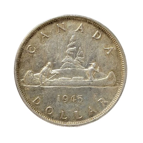 1945 Canada $1 Silver Dollar Coin(EF)