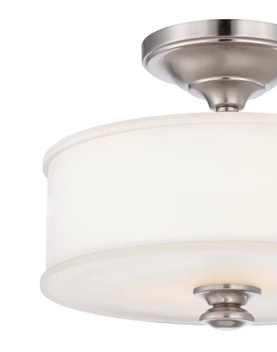 Minka Lavery Harbour Point 2-Light Semi-Flush, 4172-84 - Brushed Nickel - Picture 2 of 6