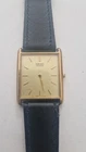 Vintage Seiko Tank Quartz V700-5K30 Gold Square Tank Watch - Working