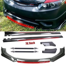 Front Lip Body Kit Spoiler Chin Bumper Side Skirt For Honda Civic Si Coupe 06-15 Front Lip Body Kit Spoiler Chin Bumper Side Skirt For Honda Civic Si Coupe 06-15