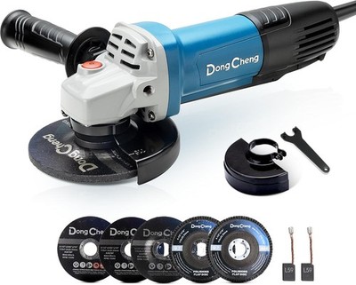 DongCheng Angle Grinder 4-1/2 inch 6.7-Amp Paddle Switch 11800RPM Power Electric