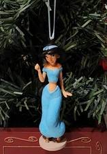 DISNEY STORE PRINCESS JASMINE ALADDIN CUSTOM CHRISTMAS ORNAMENT CUTE RARE HTF