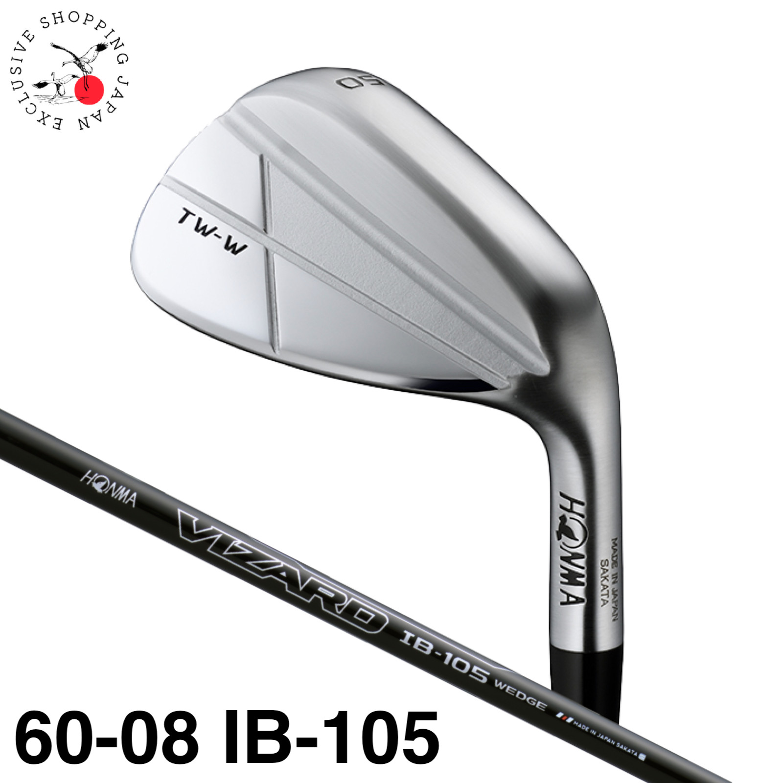 HONMA TW-W 2024 Cuña Cromada 60-08 S-Grind Suela Vizard IB-105 Eje Grafito Nuevo