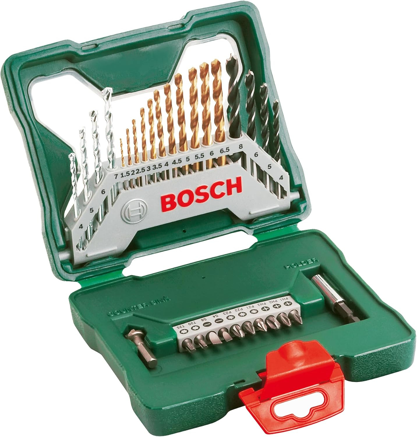 Kit Bosch 30 Punte Titanio X-Line: Accessori Trapano Legno Pietra Metallo