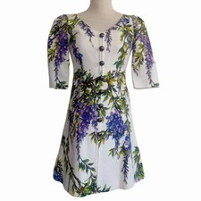 Authentic Dolce&Gabbana Wisteria Cotton Dress IT 36/US 0
