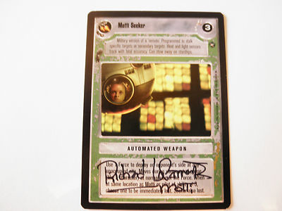 Autographed Star Wars ccg Motti Seeker - Richard Le Parmentier