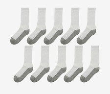 Jefferies L124615 Socks 9 Pack Seamless Sport Crew Half Cushion Socks Size Small