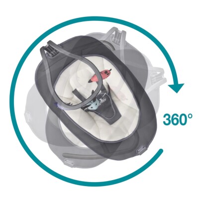 Altalena Elettrica Babymoov Swoon Motion 3 In 1 - Dondolo Per Neonati, Bianco/Grigio, Con Modalità Oscillazione - Foto 7