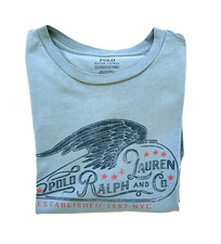 Polo Ralph Lauren Boys Long Sleeve Graphic Print Tee Shirt Top Size XL 18-20