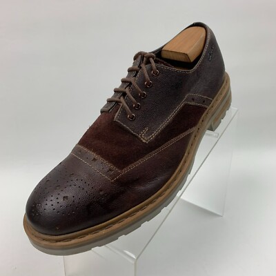 Clarks Tor England British Toe Wingtip Oxfords Size 9.5 Brown Leather Shoes Clarks TOR England Oxford Brown Leather Wingtip Brogue Lace  main image 4