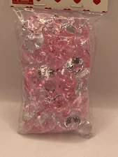 ACRYLIC VALENTINE PINK HEARTS DIAMONDS GEM TABLE SCATTER VASE FILLER 6.34 OZ BAG