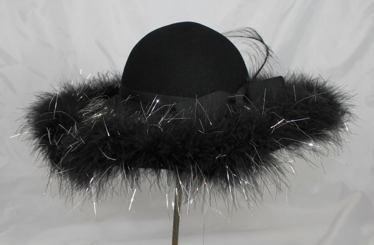 Wide Brim Formal 100% Wool Vintage Hats for Women for sale 