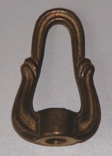 Przycisk ozdobny końca lampy, "Harfa", farby mosiężne, gwint wewnętrzny M 10 x 1