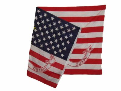 Drapeau USA Coast Guard – 90 X 150 Cm Polyester Résistant Avec 2 Oeillets Métalliques + Sticker Gratuit