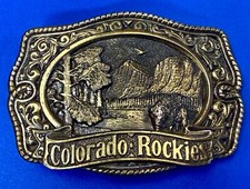 State of Colorado Rockies Rocky Mountain VTG 1981 Great American Belt Buckle