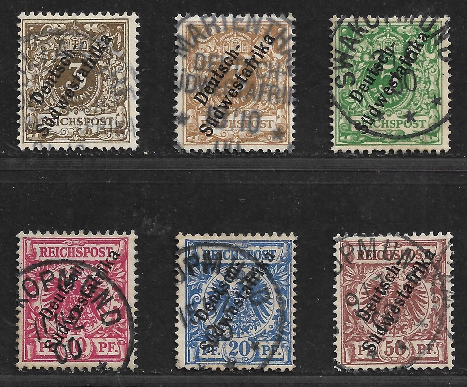 DSWA Einzelwerte aus Satz Mi. 5 - 10 gestempelt - Bild 1 von 1