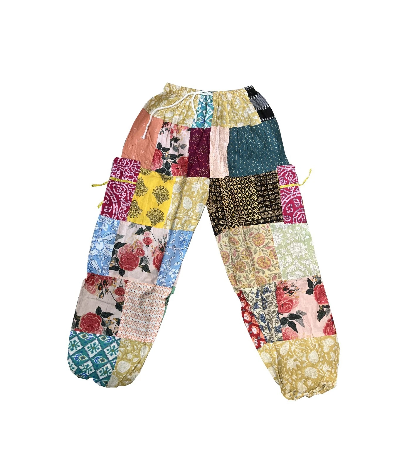 A+ Grade Funky Hippie Handmade Patchwork Pants. Patchwork Multi Color Harem Pant