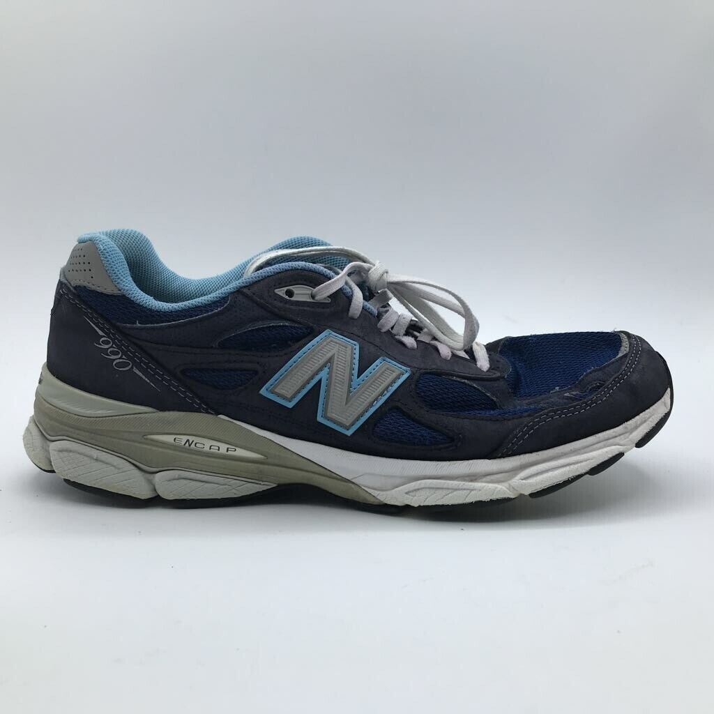 New Balance Womens 990v3 Running Shoes Navy Blue W990NV3 Low Top Lace Up  USA 11B