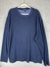 Nautica Men's XL Navy Knit Sweater Preppy Vintage Big Oversized Relaxed Comfort