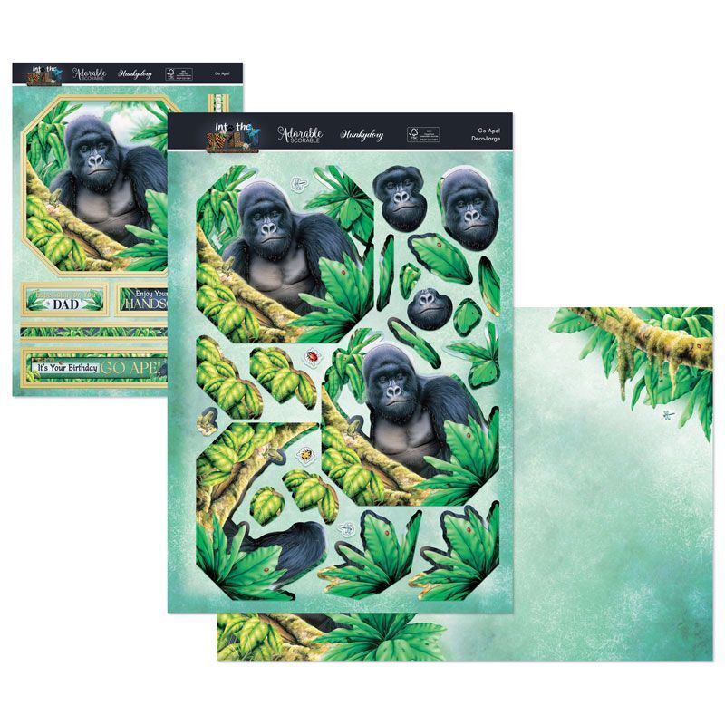 Hunkydory - Into the Wild Deco-Large Set -GO APE -  Luxury Topper set