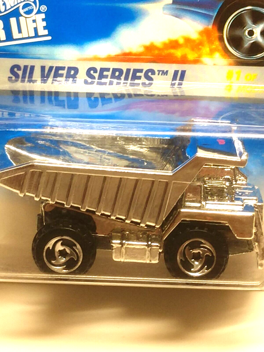 VHTF 1995 Hot Wheels Silver Series II #420 Dump Truck Chrome