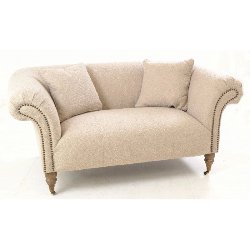 White studded couch discount