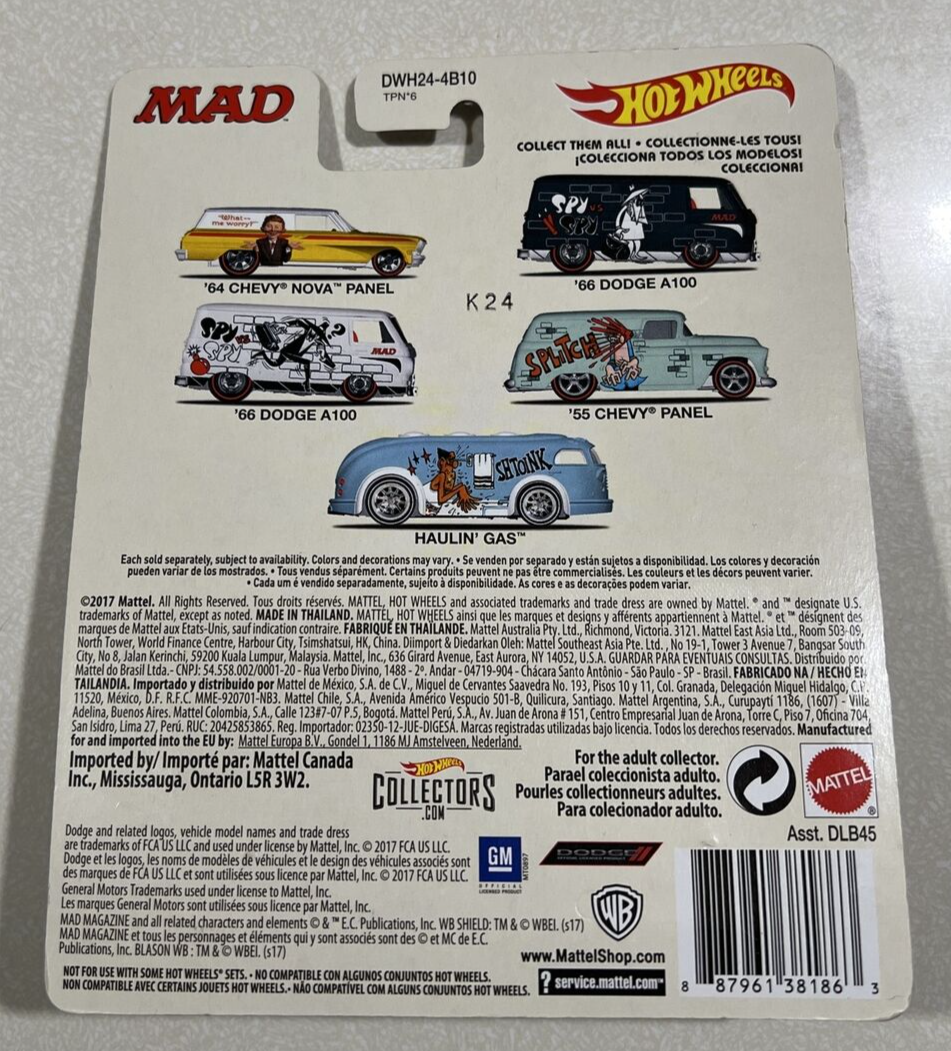 2017 Hot Wheels Pop Culture MAD TV magazine '64 Chevy Nova Panel