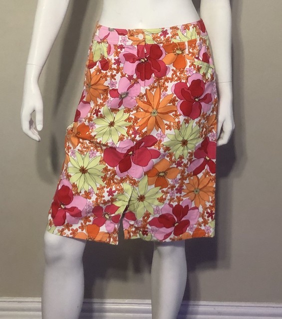 talbots floral skirt with pockets size 6 eBay